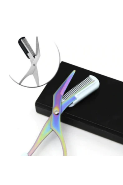 renkli çiçekler Kaş Düzeltici Makas Tarak Yüz Saç Kaldırma Bakım Şekillendirme Tıraş Kozmetik Makyaj Aksesuarları - Resim 3