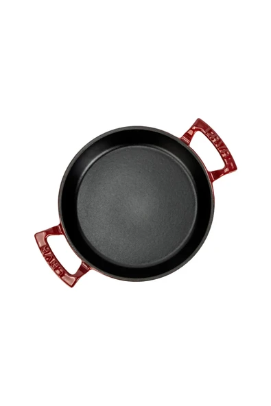 Lava Döküm Yuvarlak Sahan Döküm Demir Yekpare Çift Kulplu Çap20cm. - Resim 3