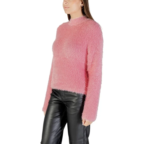 Only 15350651 Kadin Triko - Pembe - Resim 3