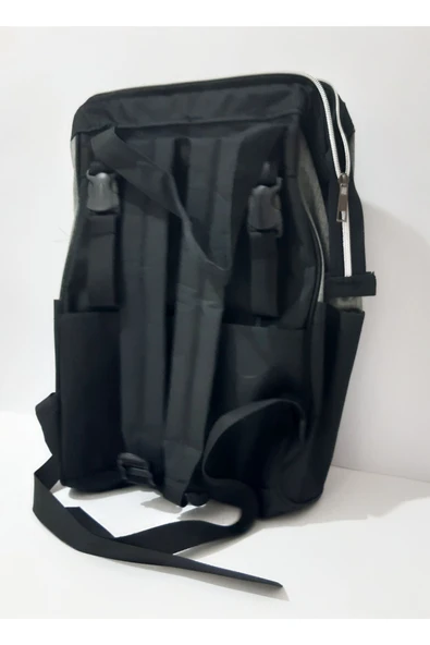 renkli çiçekler Sırt Çanta 40x25 CM Siyah Gri Renk Erkek Sırt Çantası - Resim 3
