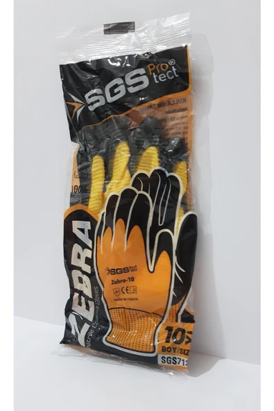 renkli çiçekler Nitril Kaplı Koruyucu Eldiven - Resim 4