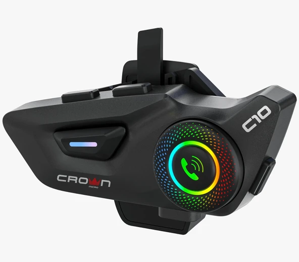 CROWN MICRO C10 Motosiklet Kask Bluetooth interkom Seti - Resim 4