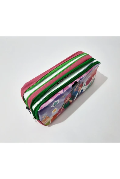 renkli çiçekler Kalemlik Dikdörtgen Kalem Kutusu - Resim 4