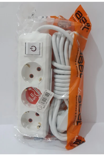 renkli çiçekler Ara Kablo 5 M 3 Lü Topraklı Smt Anahtarlı Uzatma Ara Kablosu Kablo ürün görseli 1