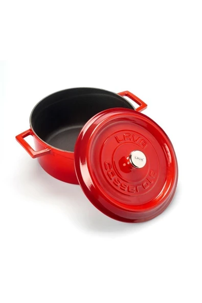 Lava Kapak Demir Döküm Tencere Kırmızı 24 Cm ürün görseli