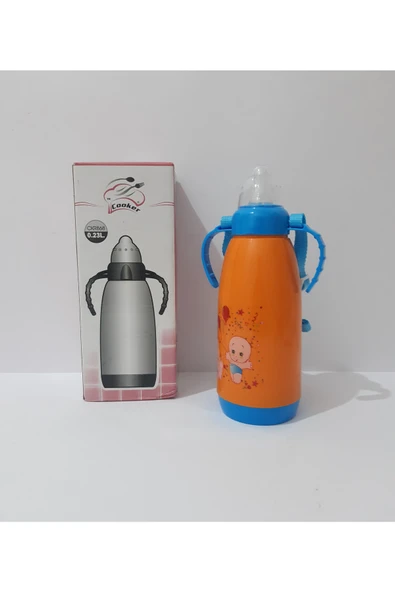 renkli çiçekler Biberon Sevimli Karikatür Desenli Bebekler Için Termoslu Biberon - Resim 4