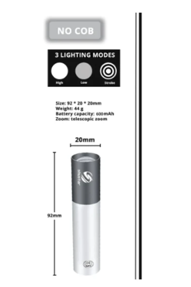 renkli çiçekler Usb Şarj Edilebilir Mini Led El Feneri 3 Aydınlatma Modu Su Geçirmez Pik Yakınlaştırma El Feneri - Resim 4