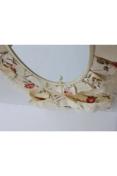 renkli çiçekler Ayna Çiçek Dekorlu Cepli Asılabilir Dekoratif Ayna - 8