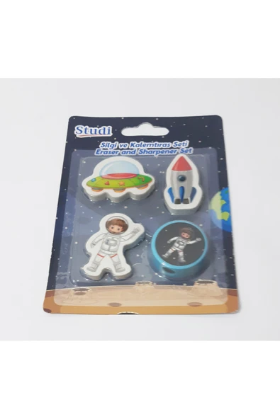 renkli çiçekler Silgi Kalemtraş Seti ürün görseli 1