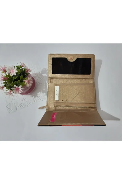 LİONER Kadın Cüzdan Şerit Desenli Kullanışlı Cüzdan Kadın Cüzdanı 17x10x4.5 Cm - Resim 4