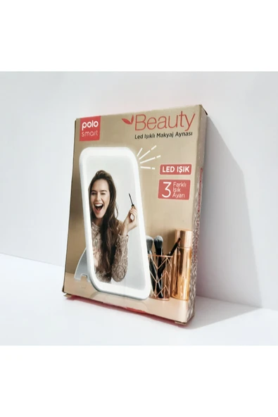 renkli çiçekler Led Işıklı Makyaj Aynası - Resim 3