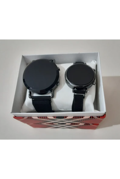 renkli çiçekler Bayan Erkek Led Kol Saati Eşli Saat - 3