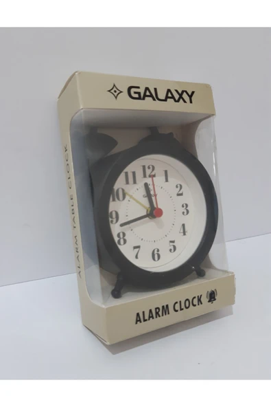 renkli çiçekler Alarmlı Masa Saati Siyah Renk Masa Saat ürün görseli 1