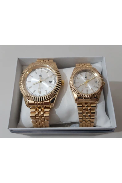 renkli çiçekler Kadın Erkek Eşli Saat Kol Saati