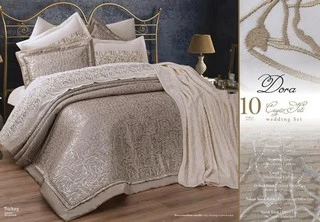 Bella Home 10 Parça Dora Çeyiz Seti - Krem