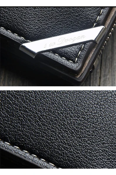 renkli çiçekler Erkek Cüzdan Yeni Rahat Kullanışlı Hakiki Deri Erkek Cüzdanı - Resim 8