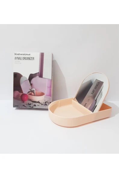 renkli çiçekler 3 Bölmeli Aynalı Organizer - Resim 2