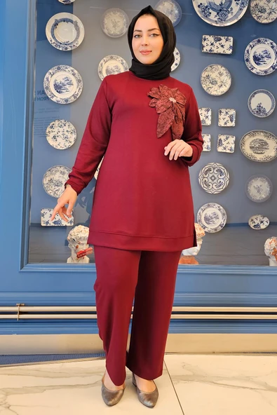 KADIN DİKME ÇİÇEK DETAYLI TESETTÜR TAKIM ürün görseli