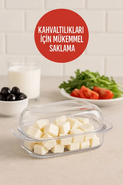 Şeffaf Plastik Tereyağlık Peynir Saklama Kabı 18,5x13x6,5 cm – Sızdırmaz & Hijyenik Kapaklı - 4