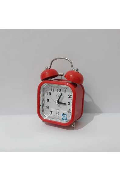 renkli çiçekler Saat Masa Saati Kare Mini Çalar Saat ürün görseli 1