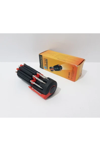 renkli çiçekler Işıklı Tornavida 8 Li Tornavida Seti - Resim 3