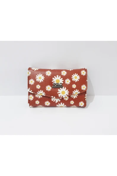 renkli çiçekler Kadın Cüzdan 14.5x9 CM Papatya Desenli  Kadın Cüzdanı - Resim 6