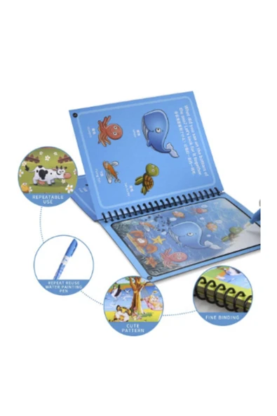 renkli çiçekler Sihirli Boyama Kitabı Sihirli Kalem Boyama Çizim Çocuk Oyuncakları - 5