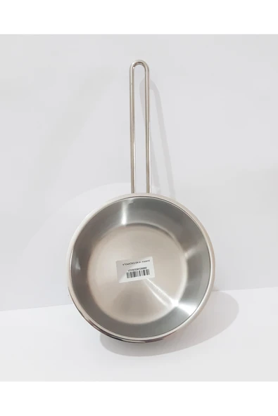 renkli çiçekler 16CM Tabanlı Derin Paslanmaz Çelik Tava Süt Çorba Yemek Isıtma ve Pişirme Tavası ÇelikSaplı Sos Tava - 4