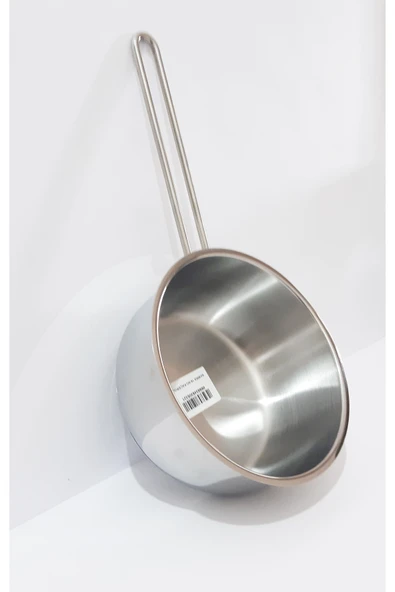 renkli çiçekler 16CM Tabanlı Derin Paslanmaz Çelik Tava Süt Çorba Yemek Isıtma ve Pişirme Tavası ÇelikSaplı Sos Tava - 5