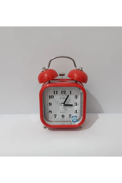 renkli çiçekler Saat Masa Saati Kare Mini Çalar Saat - Resim 2