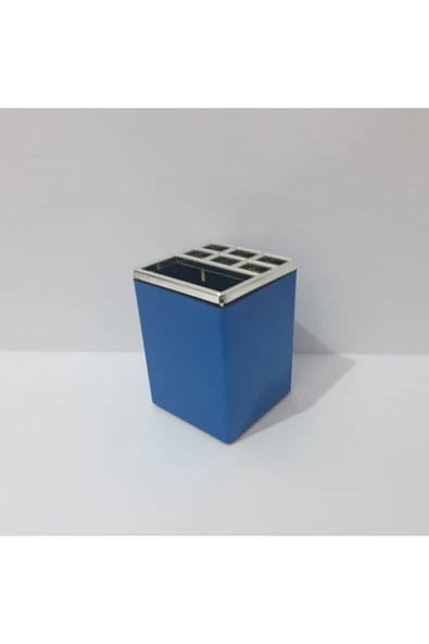 renkli çiçekler Kalemlik Dikdörtgen Mavi Renk Kalem Kutusu Ev Ofis Için - Resim 3