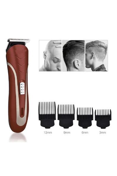 renkli çiçekler Profesyonel Saç Kesme Makinesi Şarj Edilebilir Saç Düzeltici Set ürün görseli 1