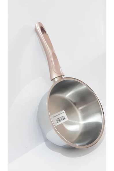 renkli çiçekler 16 CM Tabanlı Derin Paslanmaz Çelik Tava Süt Çorba Yemek Isıtma ve Pişirme Tavası Sos Tava - 5