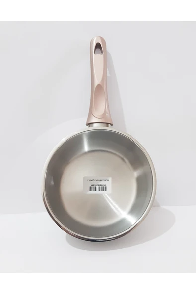 renkli çiçekler 16 CM Tabanlı Derin Paslanmaz Çelik Tava Süt Çorba Yemek Isıtma ve Pişirme Tavası Sos Tava - 4