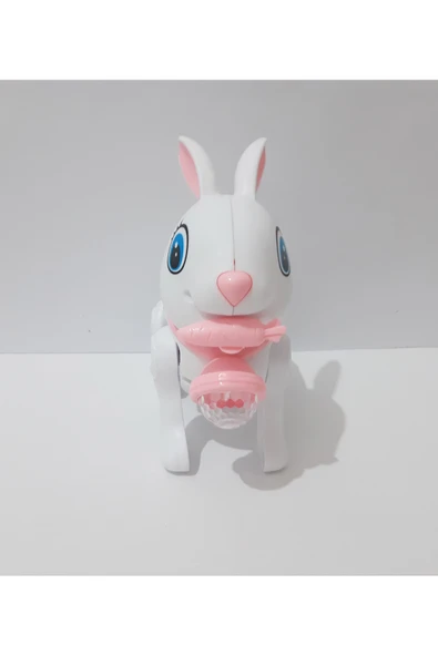 renkli çiçekler 17.5x15 CM Pilli Oyuncak Yürüyen Tavşan Çocuklar İçin Hediye - Resim 3