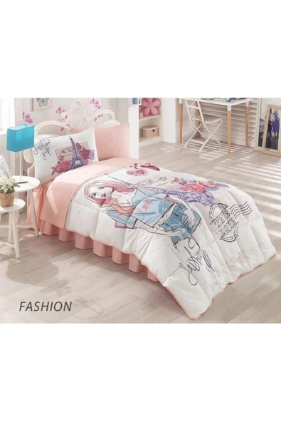Kristal Ranforce Tek Kişilik Uyku Seti Genç Kız Odası Girl Fashion Ece - 3
