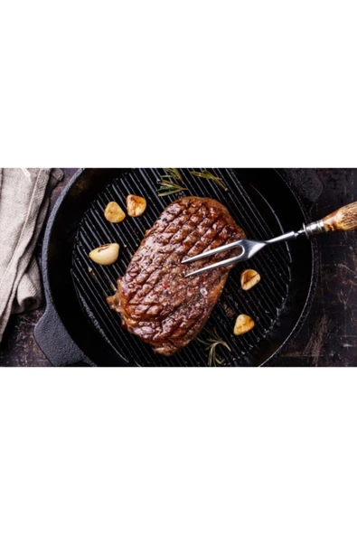 Lava Demir Döküm Tava Metal Kulplu 30 Cm.ızgara Mangal Tadında-fabrika Garantili - Resim 6