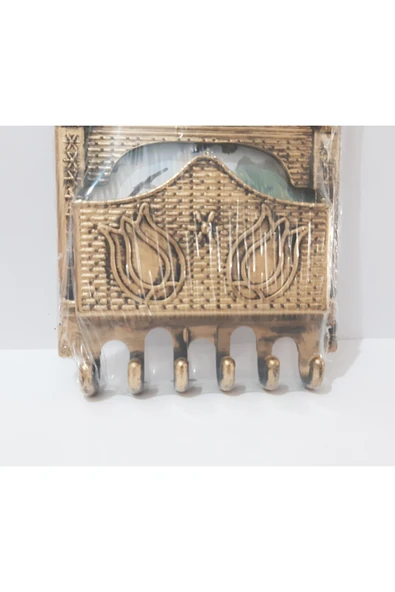 renkli çiçekler Anahtarlık Duvar Süs 27X19.5 CM Eskitme Görünümlü Duvar Anahtarlık Dekoratif Obje - 2