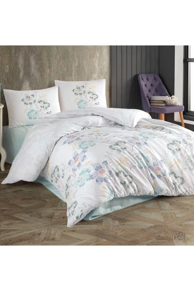 Kristal Çift Kişilik Ranforce Nevresim Takımı Gelincik - 2