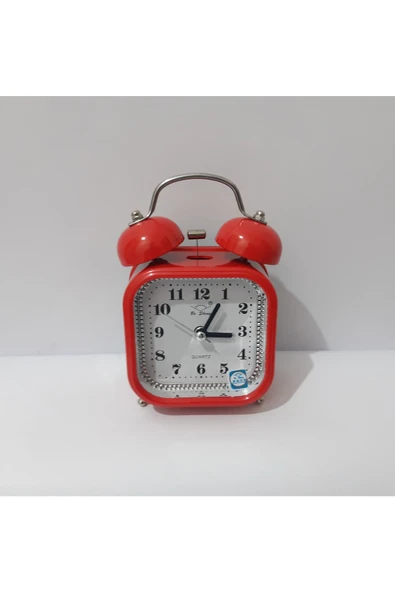 renkli çiçekler Saat Masa Saati Kare Mini Çalar Saat - Resim 7