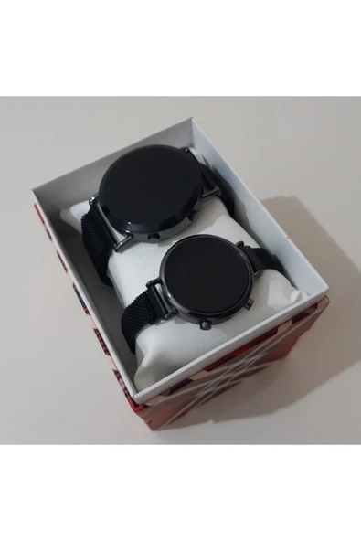 renkli çiçekler Bayan Erkek Led Kol Saati Eşli Saat