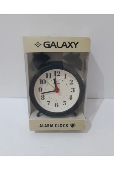 renkli çiçekler Alarmlı Masa Saati Siyah Renk Masa Saat - Resim 2