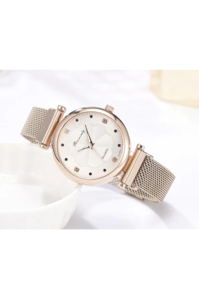 renkli çiçekler Moda Kadın Saat Lüks Mıknatıs Toka Kadın Kol Saati - 2