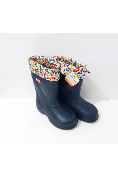 renkli çiçekler Çocuk Çizme Erkek Yağmur Çizmesi - Resim 2