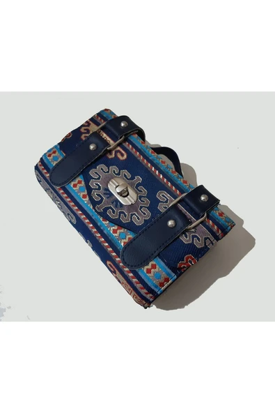 renkli çiçekler Kadın Çanta Askılı Cüzdanlı Kadın Çantası - Resim 3