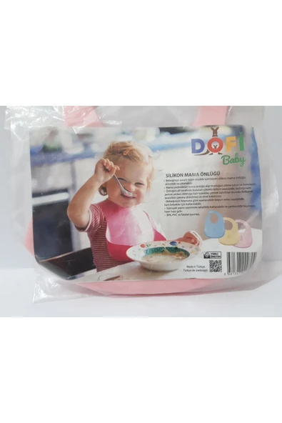 renkli çiçekler Bebek Mama Önlüğü Silikon Önlük - Resim 5