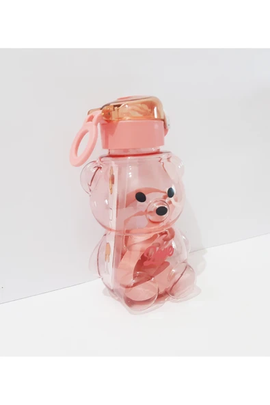 renkli çiçekler 750 ML Matara Okul İçin Suluk Ayıcık Modelli Su Matarası - 6