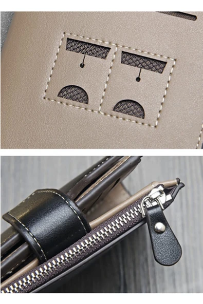 renkli çiçekler Erkek Cüzdan Yeni Rahat Kullanışlı Hakiki Deri Erkek Cüzdanı - Resim 7