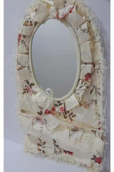 renkli çiçekler Ayna Çiçek Dekorlu Cepli Asılabilir Dekoratif Ayna