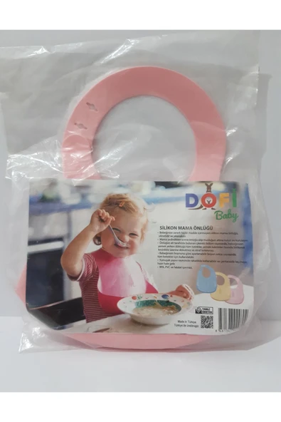 renkli çiçekler Bebek Mama Önlüğü Silikon Önlük ürün görseli